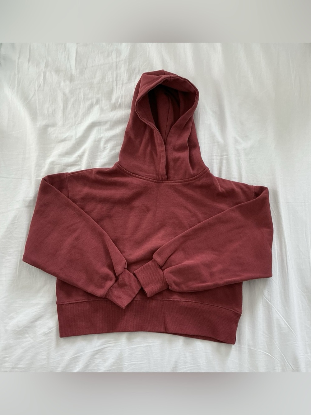 Zara Kids Oxblood Red Pullover Hoodie Size 11-12